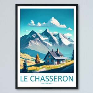 Le Chasseron Travel Print Wall Art Le Chasseron Falls Wall Hanging Home Décor Le Chasseron Falls Gift Art Lovers Switzerland Art Lover Gift