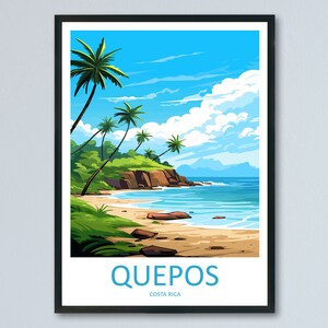 Quepos Travel Print Wall Art Quepos Wall Hanging Home Décor Quepos Gift Art Lovers Costa Rica Wall Art Costa Rica Travel Poster Art