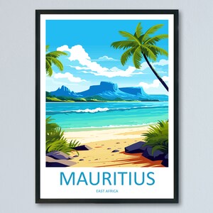 Mauritius Travel Print Wall Art Mauritius Wall Hanging Home Décor Mauritius Gift Art Lovers East Africa Art Lover Gift Mauritius Gift