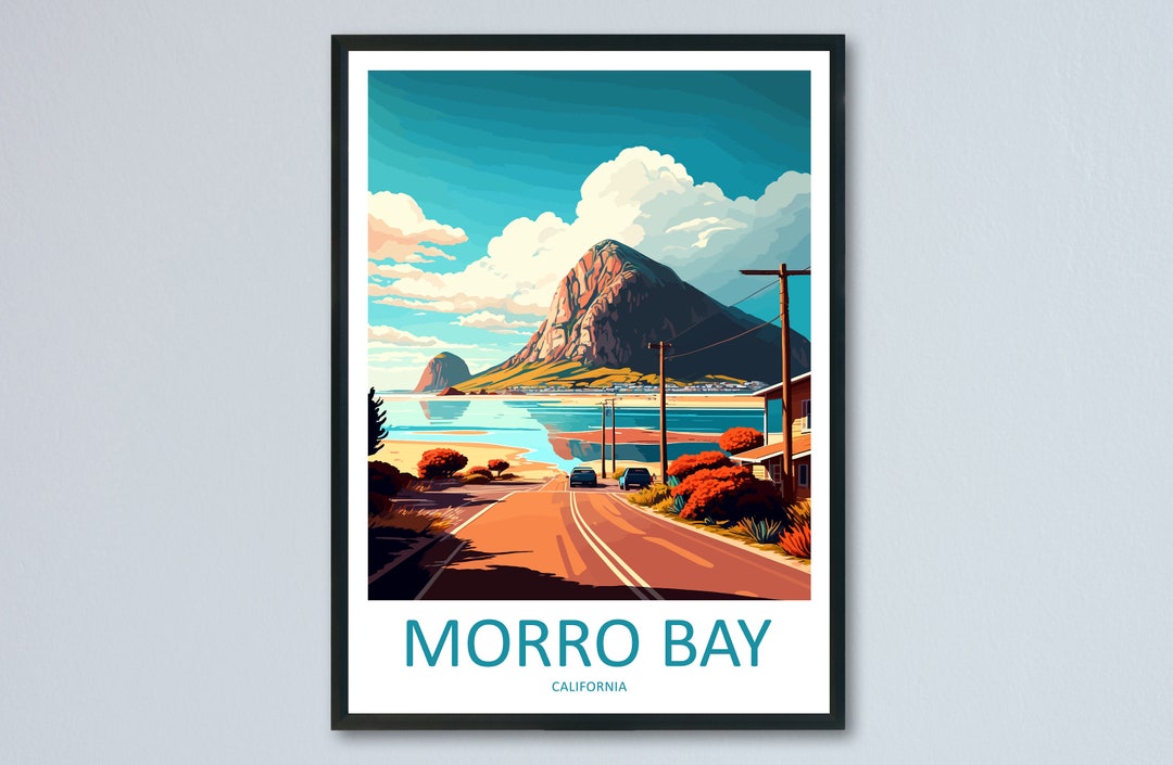 Morro Bay Travel Print Wall Art Morro Bay Wall Hanging Home Décor Morro