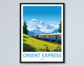 Orient Express Travel Print Wall Art Orient Express Wall Hanging Home Décor Orient Express Gift Art Lovers Europe Art Lover Gift Europe Deco