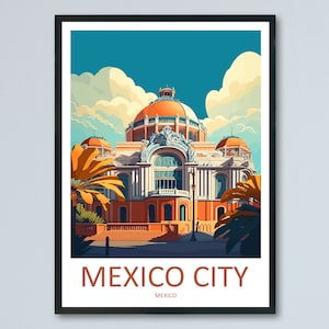 Mexico City Travel Print Wall Art Mexico City Wall Hanging Home Decoration Mexico City Gift Art Lovers Wall Art Print Art Mexico City Print