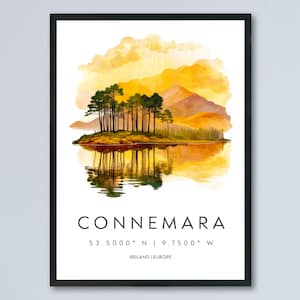 Connemara Watercolor Poster Wall Art Connemara Wall Decor Home Décor Connemara Gift Ireland Art Lover Gift, Travel Souvenir Print