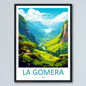 La Gomera Travel Print Wall Art La Gomera Wall Hanging Home Décor La Gomera Gift Art Lovers Spain Art Lover Gift Wall Décor La Gomera