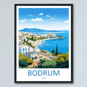 Bodrum Travel Print Wall Art Bodrum Wall Hanging Home Décor Bodrum Gift Art Lovers Turkey Art Lover Gift Bodrum Turkey Travel