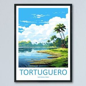 Tortuguero National Park Travel Print Wall Art Tortuguero Wall Hanging Home Décor Tortuguero Gift Art Lovers Wall Art Costa Rica Art