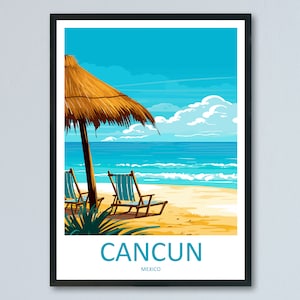 Cancun Travel Print Wall Art Cancun Wall Hanging Home Decoration Cancun Gift Art Lovers Wall Art Print Art Cancun Wall Hanging Poster Decor