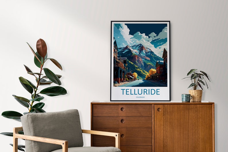 Telluride Travel Print Wall Art Telluride Wall Hanging Home Décor ...