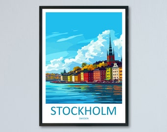 Stockholm Print Stockholm Home Décor Zweden Art Print Stockholm Wall Print voor Zweden Cadeau Muurhanger Stockholm Home Decor Artwork Zweeds