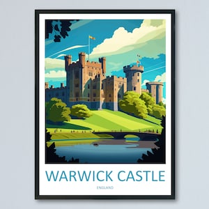 Warwick Castle Travel Print Wall Art Warwick Castle Wall Hanging Home Décor Warwick Castle Gift Art Lovers Scotland Art Lover Gift Castle