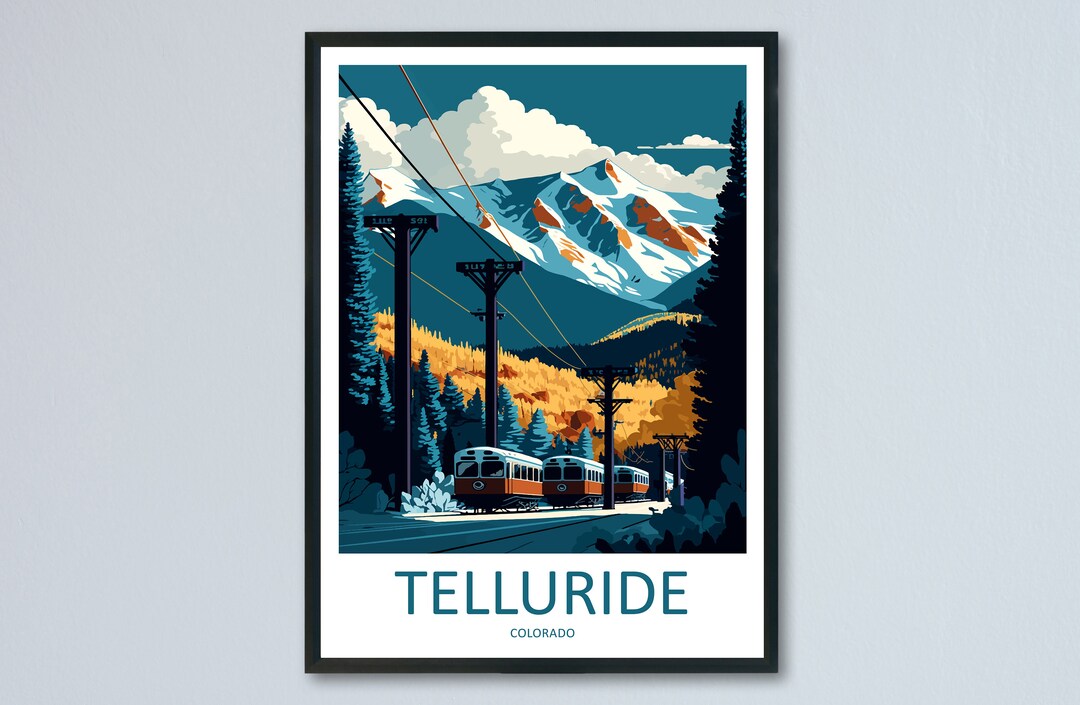 Telluride Travel Print Wall Art Telluride Wall Hanging Home Décor ...