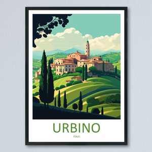 Urbino Travel Print Wall Art Urbino Wall Hanging Home Décor Urbino Gift Art Lovers Italy Art Lover Gift Urbino Print Urbino Italy Wall Print