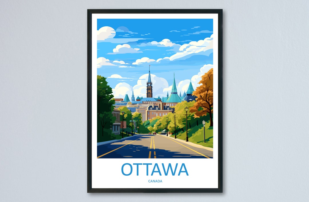 Ottawa Travel Print Wall Art Ottawa Wall Hanging Home Décor Ottawa Gift