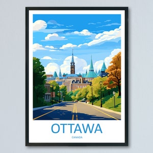 Ottawa Travel Print Wall Art Ottawa Wall Hanging Home Décor Ottawa Gift Art Lovers Canada Art Lover Gift Ottawa Gift