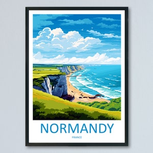Normandy Travel Print Wall Art Normandy Wall Hanging Home Décor Normandy Gift Art Lovers France Art Lover Gift Normandy Print France Artwork