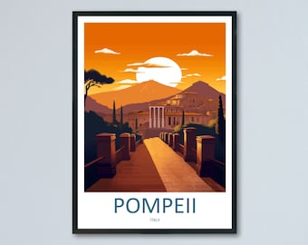 Pompeii Travel Print Wall Art Pompeii Italy Wall Hanging Home Decoration Pompeii Gift Art Lovers Wall Art Print Pompeii Italy Art Pompeii