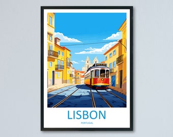 Lisbon Travel Print Wall Art Lisbon Wall Hanging Home Décor Lisbon Gift Art Lovers Portugal Art Lover Gift Lisbon Poster