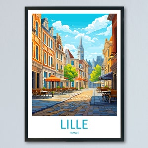 Lille Travel Print Wall Art Lille Wall Hanging Home Décor Lille Gift Art Lovers France Art Lover Gift Lille Print