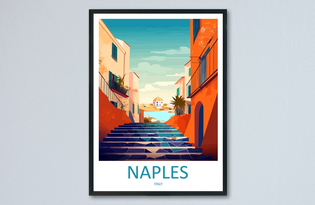 Naples Travel Print Wall Art Naples Italy Wall Hanging Home Decoration