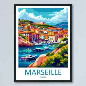 Marseille Print Marseille Home Decor Cityscape Art Print Marseille Wall Art for Travel Enthusiast Gift Wall Hanging Marseille France Poster