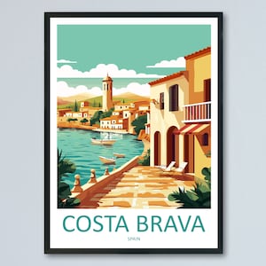 Costa Brava Travel Print Wall Art Costa Brava Wall Hanging Home Décor Costa Brava Gift Art Lovers Spain Art Lover Gift Costa Brava Art Print
