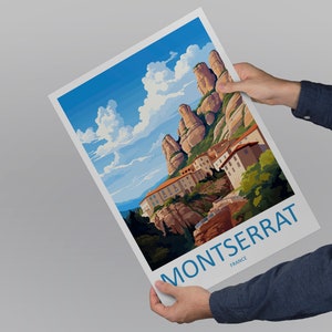 Montserrat Travel Print Wall Art Montserrat Wall Hanging Home Décor Montserrat Gift Art Lovers Spain Art Lover Gift Montserrat Print Spain image 5