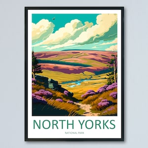 North York Moors Travel Print Wall Art North York Moors Wall Hanging Home Decor National Park Gift North York Moors Lovers Wall Art Print