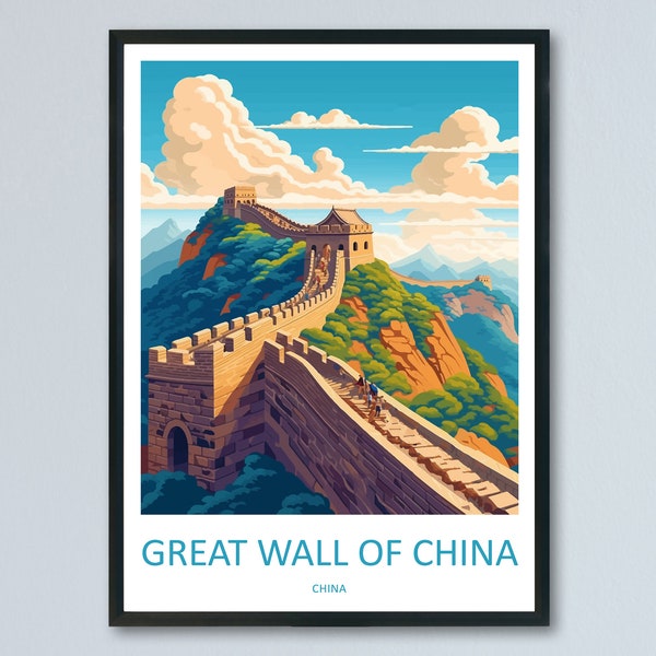 Great Wall of China Travel Print Wall Art Great Wall Wall Hanging Home Décor Great Wall Gift Art Lovers Wall Art China Travel Print Gift