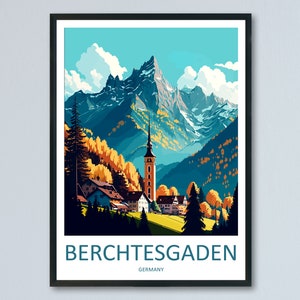 Berchtesgaden Travel Print Wall Art Berchtesgaden Wall Hanging Home Décor Berchtesgaden Gift Art Lovers Germany Art Lover Gift Berchtesgaden