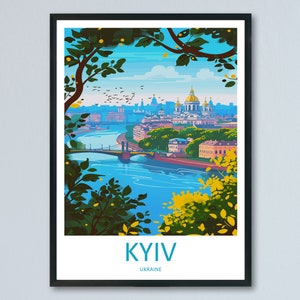 Kyiv Travel Print Wall Art Kyiv Wall Hanging Home Decoration Kyiv Gift Art Lovers Wall Art Print Art Ukraine Travel Art Kyiv Wall Art