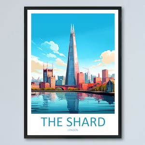 The Shard Travel Print Wall Art The Shard Wall Hanging Home Décor The Shard Gift Art Lovers London England Art Lover Gift