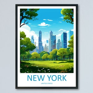New York Travel Print Wall Art New York Wall Hanging Home Décor New York Gift Art Lovers New York State Art Gift Lover Print
