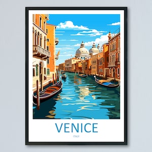 Venice Travel Print Wall Art Venice Italy Wall Hanging Home Decoration Venice Gift Art Lovers Wall Art Print Venice Italy St. Mark&#39;s Square