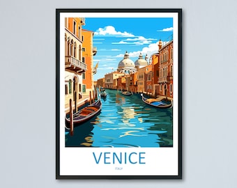 Venice Travel Print Wall Art Venice Italy Wall Hanging Home Decoration Venice Gift Art Lovers Wall Art Print Venice Italy St. Mark&#39;s Square