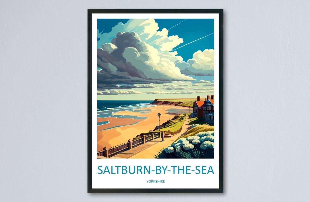 Saltburnbythesea Travel Print Wall Art Saltburnbythesea Wall Hanging Home Décor Saltburn