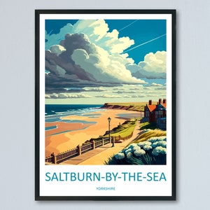 Saltburn-By-The-Sea Travel Print Wall Art Saltburn-By-The-Sea Wall Hanging Home Décor Saltburn-By-The-Sea Gift Art Lovers England Art Lover