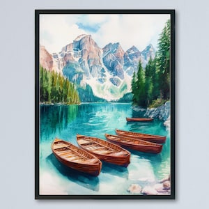 Banff National Park Watercolor Poster Wall Art Banff National Park Wall Hanging Home Décor Banff National Park Gift Art Lovers Canada Art