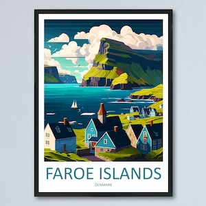 Faroe Island Travel Print Faroe Island Home Décor Denmark Art Print Faroe Island Wall Print For Denmark Gift For The Faroe Islands Wall Art