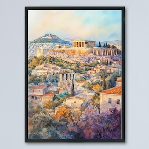 Tuscany Watercolor Poster Tuscany Travel Print Tuscany Wall Art Tuscany Landscape Painting Tuscany Souvenir Italy Decor