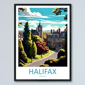 Halifax Travel Print Wall Art Halifax Wall Hanging Home Décor Halifax Gift Art Lovers England Art Lover Gift Print Artwork Yorkshire Artwork