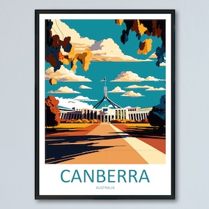Canberra Travel Print Wall Art Canberra Wall Hanging Home Décor Canberra Gift Art Lovers Wall Art Australia Travel Print Canberra Art