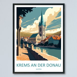 Krems An Der Donau Travel Print Wall Art Krems An Der Donau Wall Hanging Home Décor Krems An Der Donau Gift Art Lovers Austria Art Lover Art