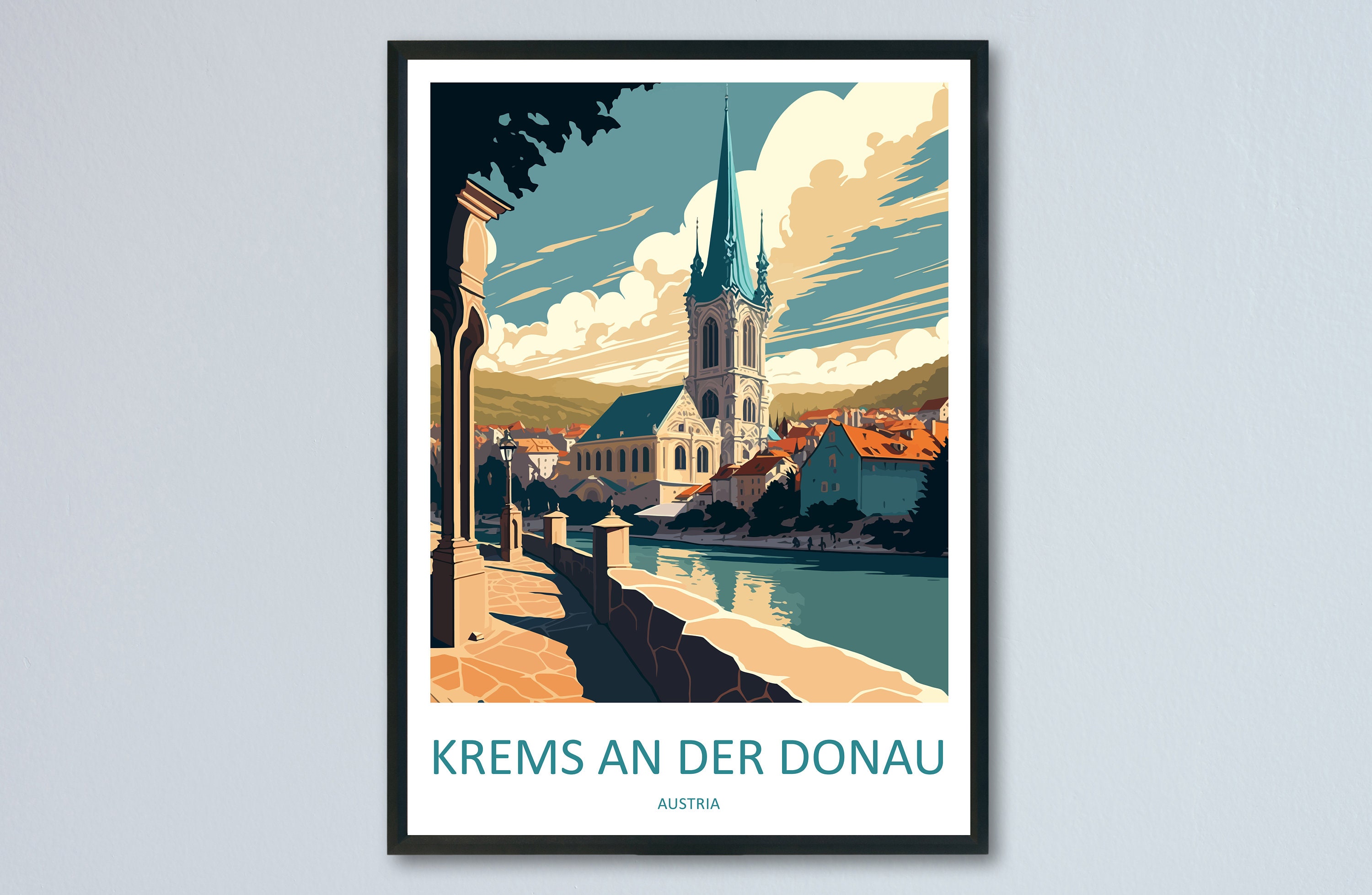 Krems An Der Donau Travel Print Wall Art Krems An Der Donau Wall 