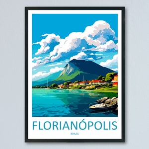 Florianópolis Travel Print Wall Art Florianópolis Wall Hanging Home Decor Florianópolis Gift Art Lovers Wall Art Print Art Brazil Travel