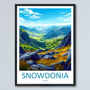Impresión de Snowdonia, decoración del hogar de Snowdonia, impresión artística de paisajes de Snowdonia, arte de pared de Snowdonia para entusiastas de la naturaleza, regalo para colgar en la pared, arte de pared de Snowdonia, Gales