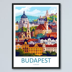 Budapest Travel Print Wall Art Budapest Wall Hanging Home Décor Budapest Gift Art Lovers Hungary Art Lover Gift Budapest Wall Décor