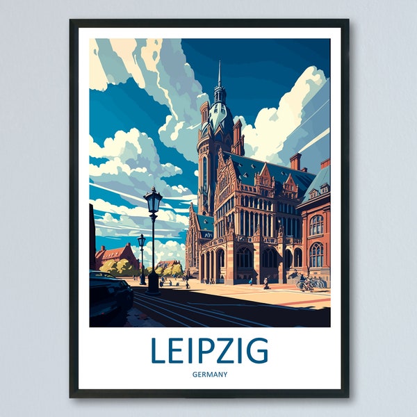 Leipzig Travel Print Wall Art Leipzig Wall Hanging Home Décor Leipzig Gift Art Lovers Germany Art Lover Gift Leipzig Wall Décor Print Gift