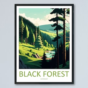 Schwarzwald Reise-Druck Schwarzwald Home Décor Deutschland Kunstdruck Deutschland Schwarzwald Wanddruck für Schwarzwald Geschenk für Deutschland-Wand