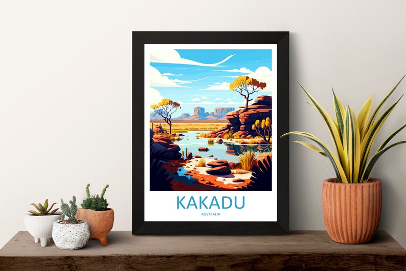 Kakadu Travel Print Wall Art Kakadu Wall Hanging Home Décor Kakadu Gift Art Lovers Wall Art Australia Travel Print Kakadu Wall Art image 2