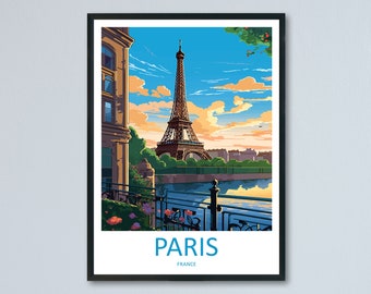 Paris Travel Print Wall Art Paris Wall Hanging Home Décor Paris Gift Art Lovers France Art Lover Gift Paris Print France Wall Art Décor
